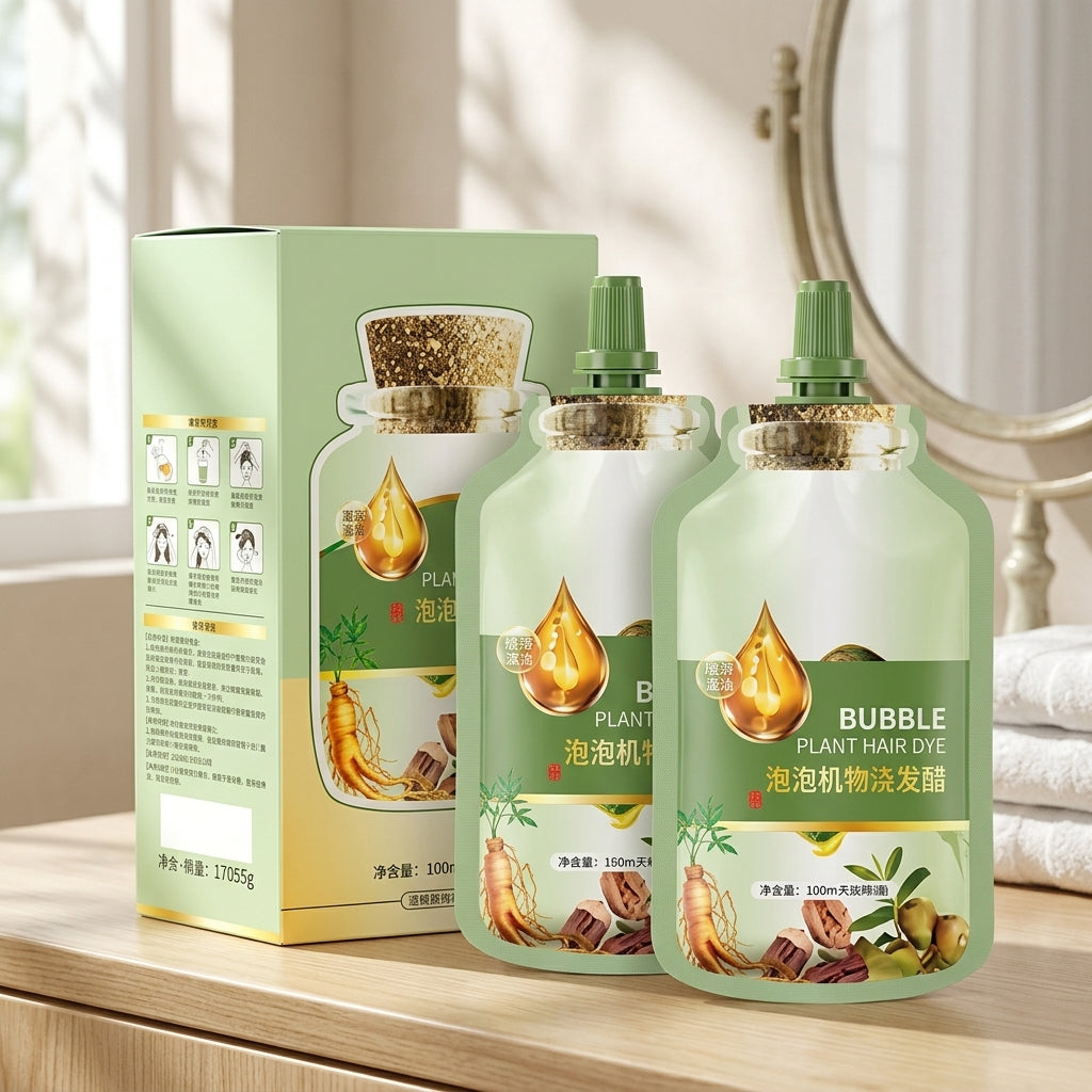 Natural Plant Hair Dye, Botanical Bubble
