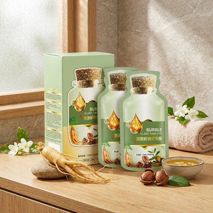 Natural Plant PlantBased Hair Color Bubble Dye for Grey
