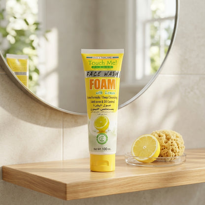 Touch me face wash foam with lemon