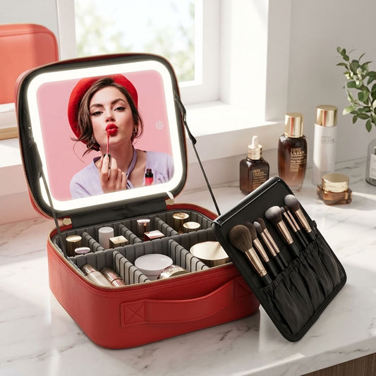 Best makeup travel bag with led lighted mirror uae