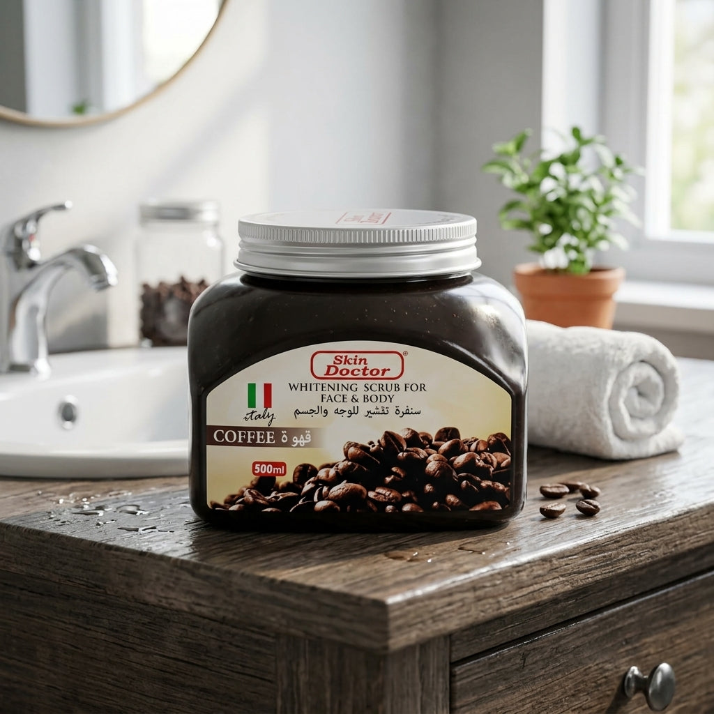 Skin doctor whitening scrub for face and body coffee uae review