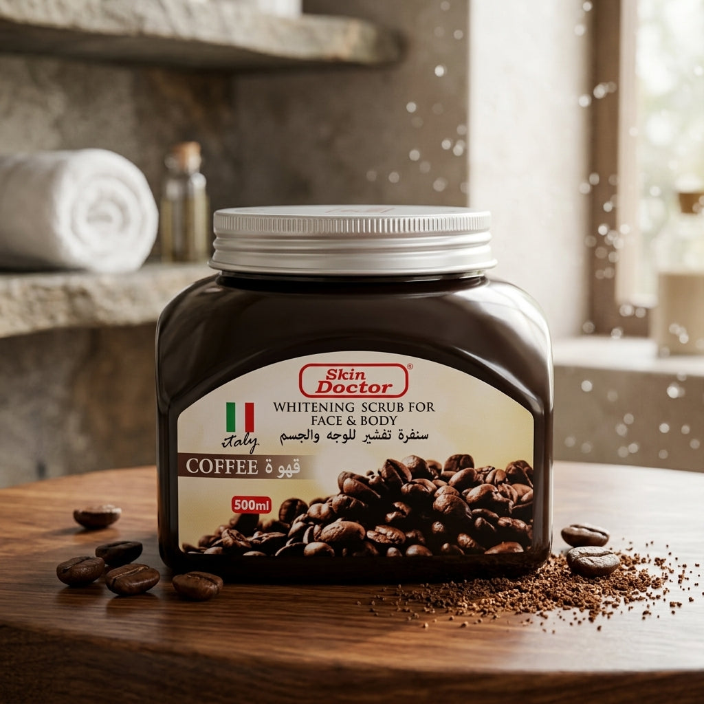 Skin doctor whitening scrub for face and body coffee uae side