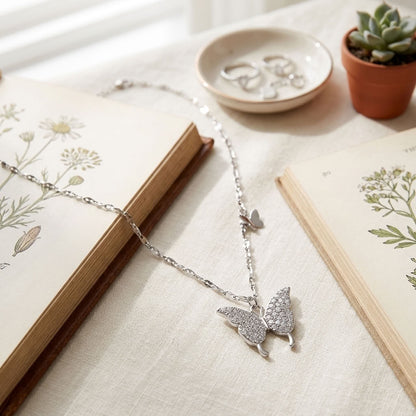 Gold butterfly necklace for women price in uae