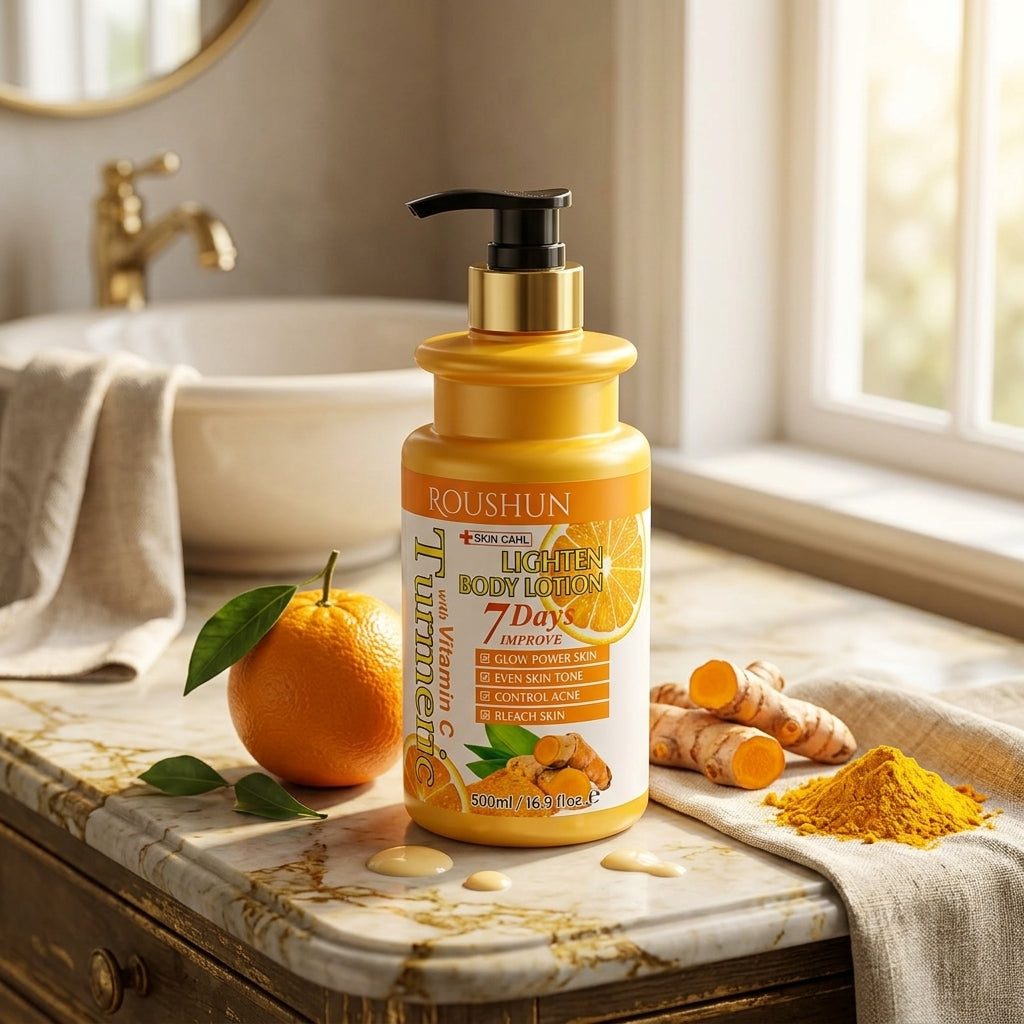 Roushun Turmeric Vitamin C Lighten Body Lotion 500ml