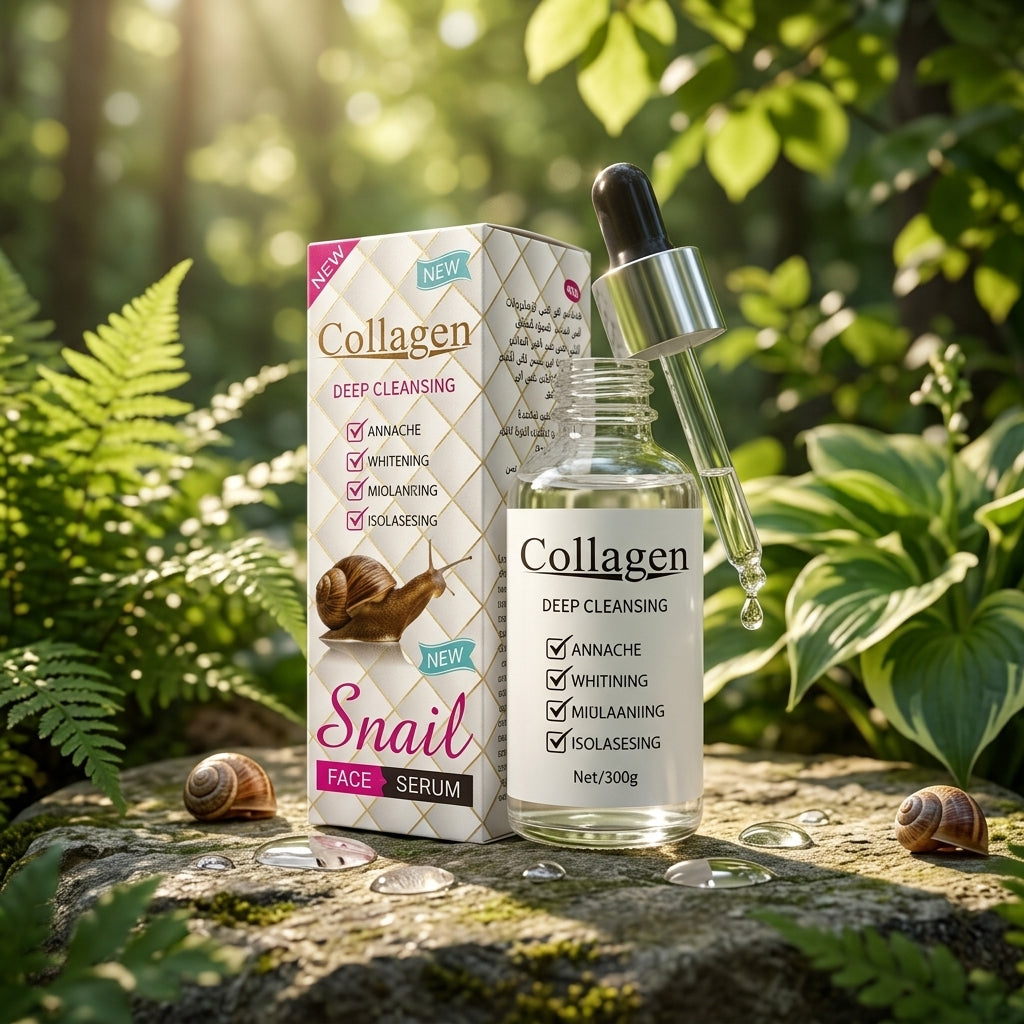 Collagen deep cleansing snail face serum how to use