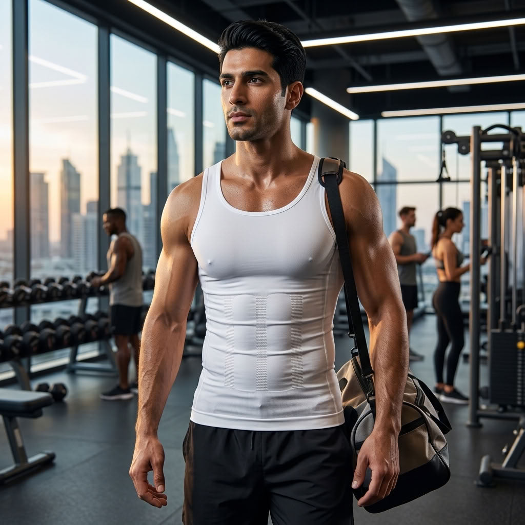 Mens Body Shaper Compression Bodysuit Shapewear