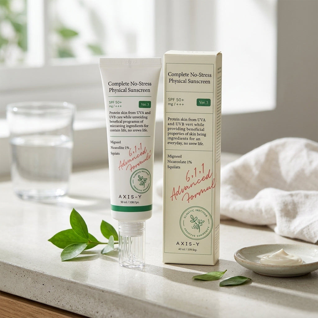 Axis-Y Complete No-Stress Physical sunscreen ingredients